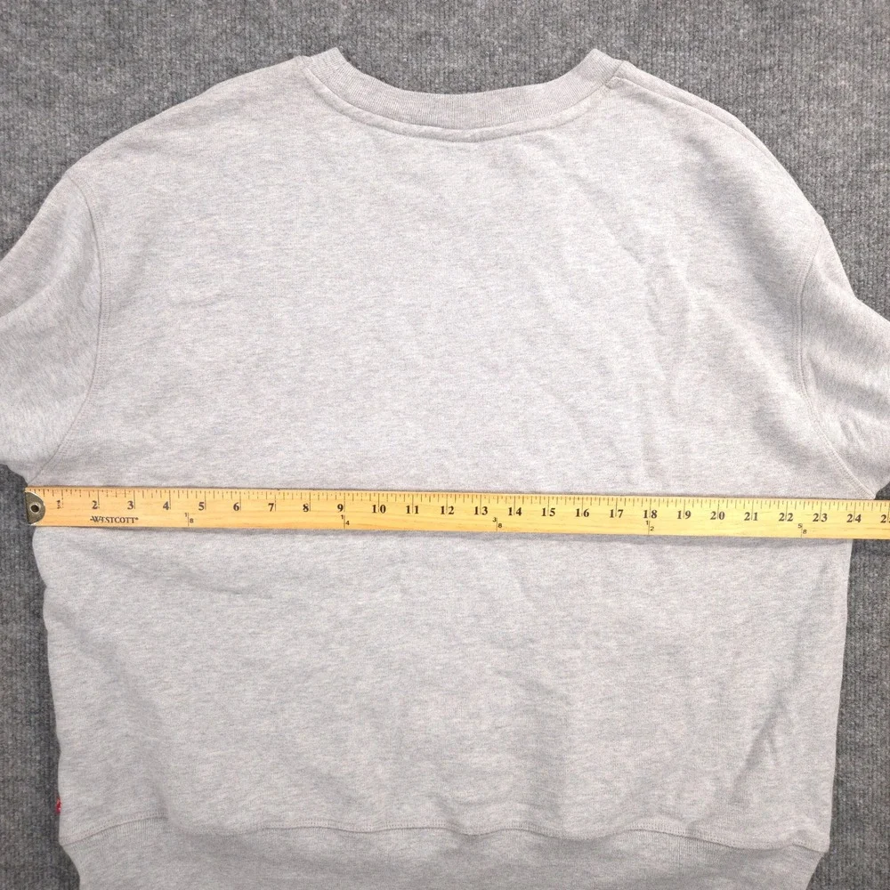 Levis Sweatshirt Mens L‎ Gray Heather Graphic Standard Crewneck Relaxed Fit NEW